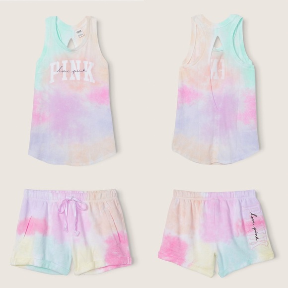 PINK Victoria's Secret Tops - Victoria's Secret PINK Tank Top & 4.25” Rolled Hem Sweat Shorts, Extra Large